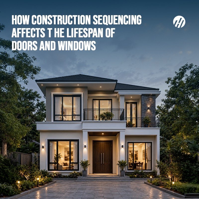 
								construction sequencing for doors and windows